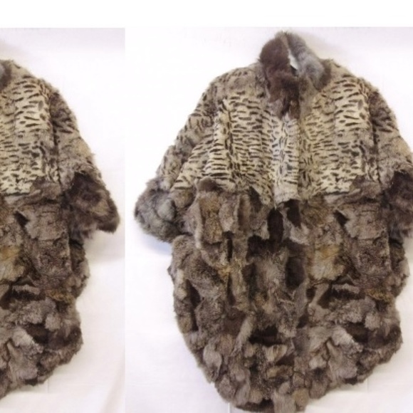 Furs by Wilson Jackets & Blazers - Rare Genuine Tiger Print Rabbit Fur Cap Coat